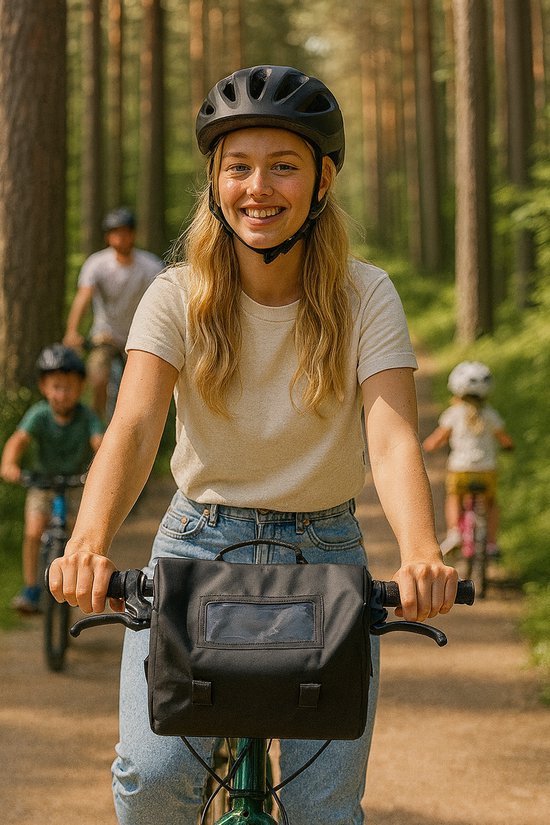Norländer Stuur Fietstas - Universeel - Met telefoonhouder - Tarpaulin - Zwart van Norländer — afbeelding 5