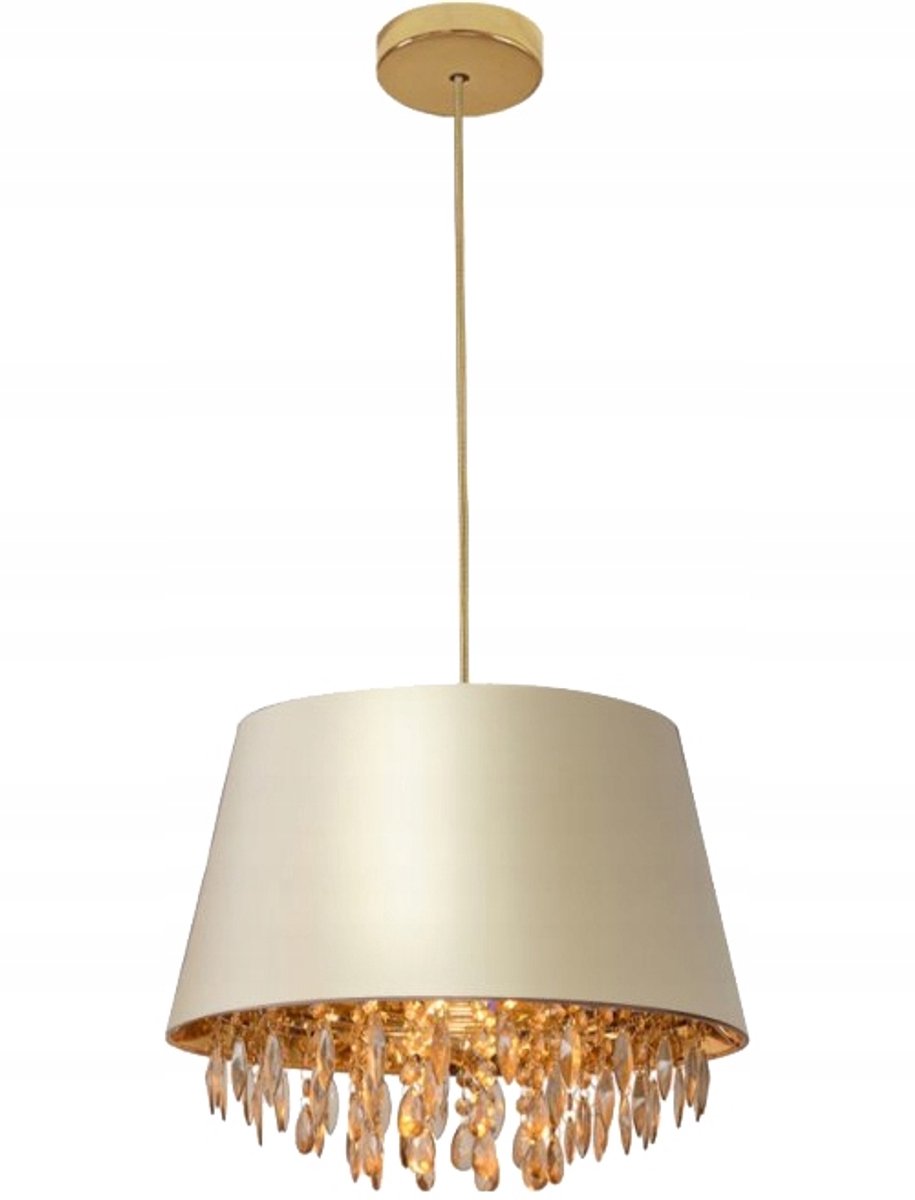 NESTO Hanglamp Kremkleurig E27 Diameter 30cm - Stijlvolle Glamour Verlichting