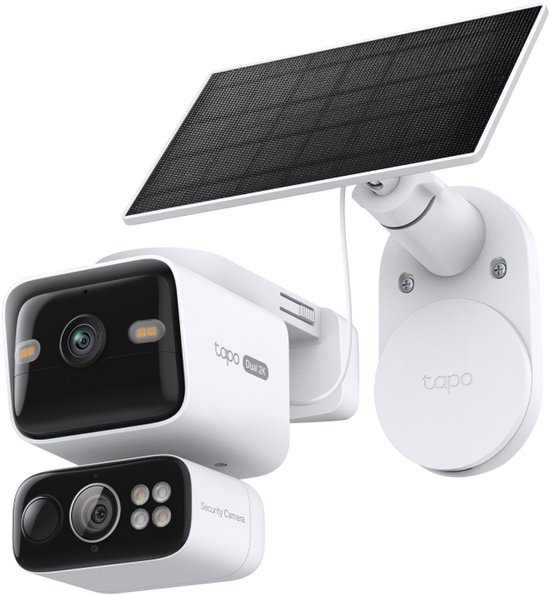 TAPO C645D KIT Beveiligingscamera buiten met zonnepaneel- Dual lens- 2K -IP65
