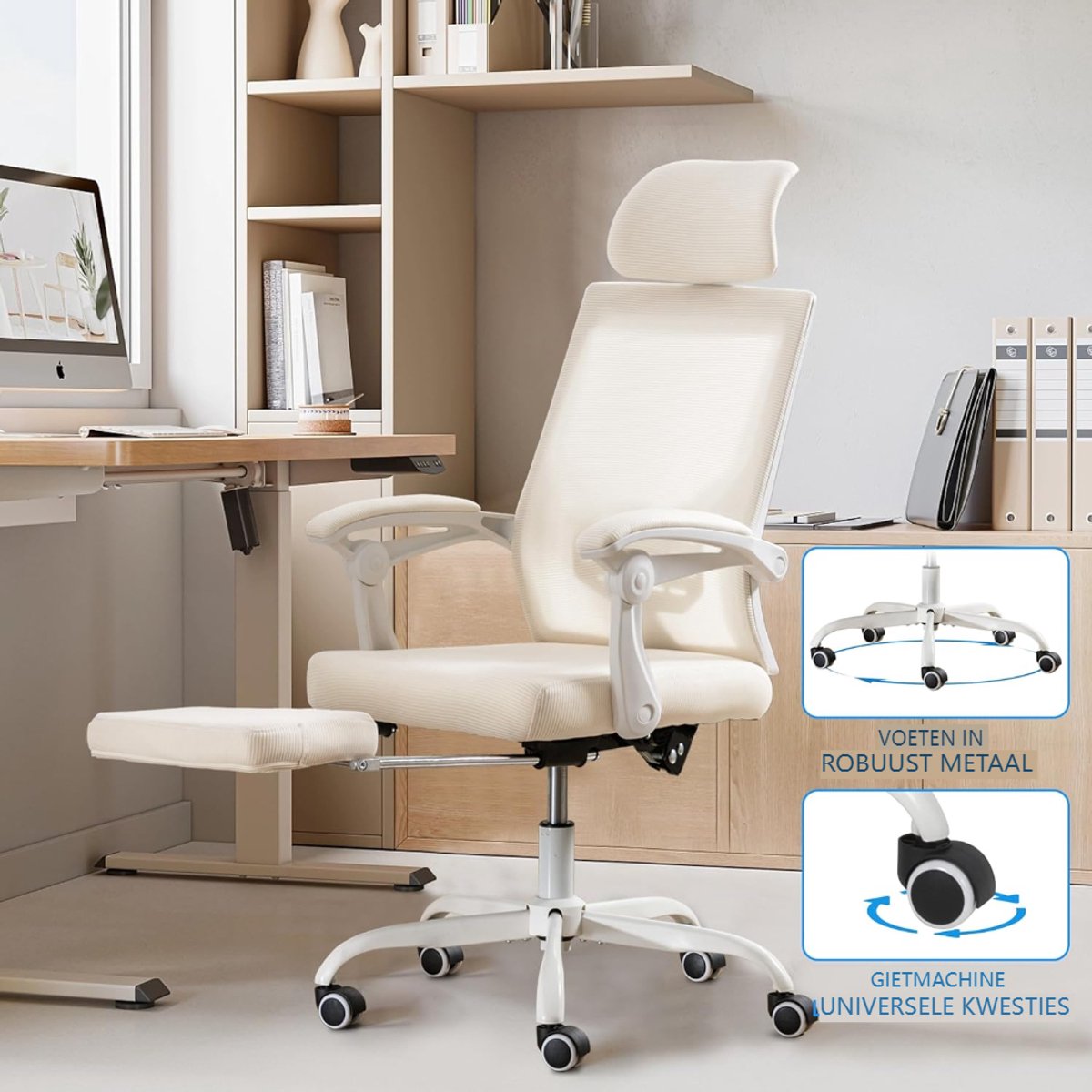 UEV Ergonomische Bureaustoel met Verstelbare Hoogte en - afbeelding 2