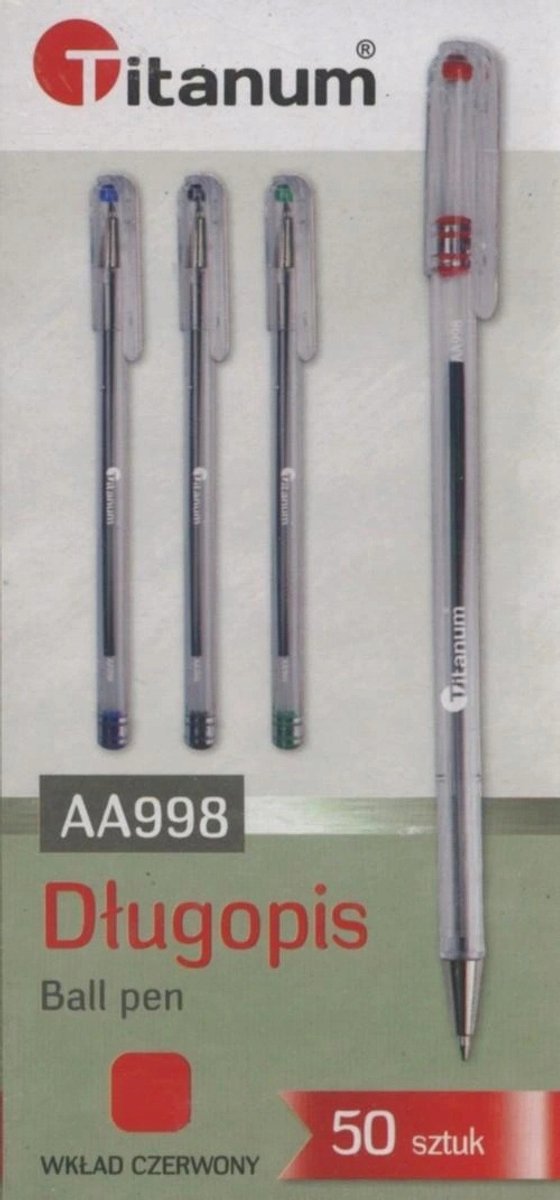 Titanium Rode Pennenset - 50 stuks, 0,7 mm