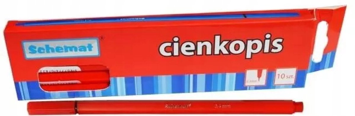 Schemat Fineliner Rood 0.4mm - Set van 10 Stuks