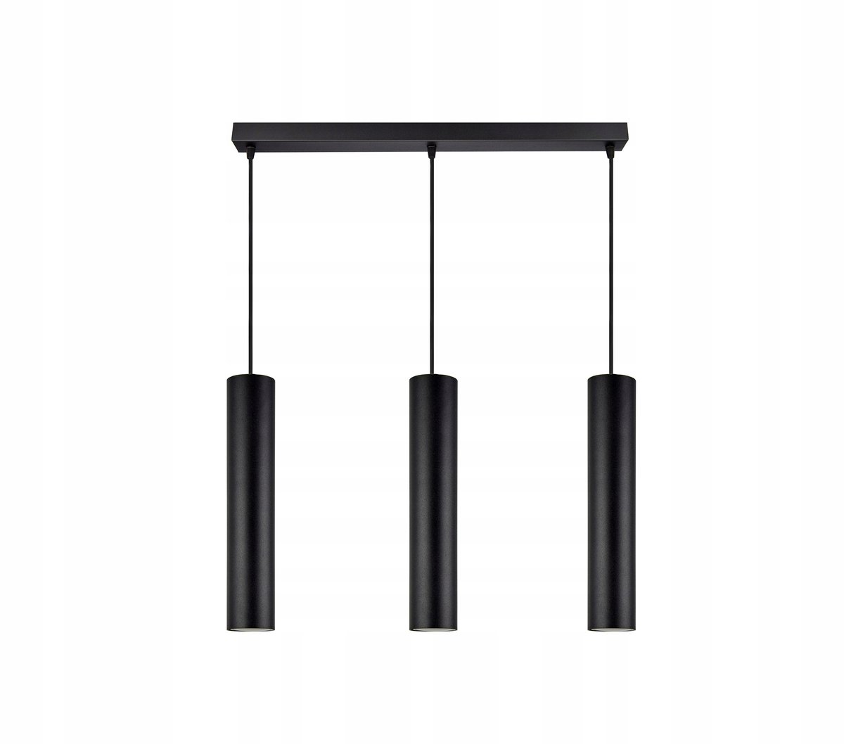 Moderne Hanglamp Zwart Metaal GU10 buizen 3x lichtpunten