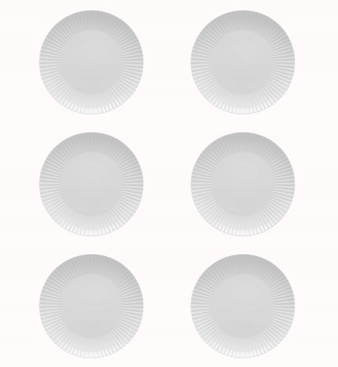 Lubiana Daisy porseleinen dinerborden 24 cm - Set van 6