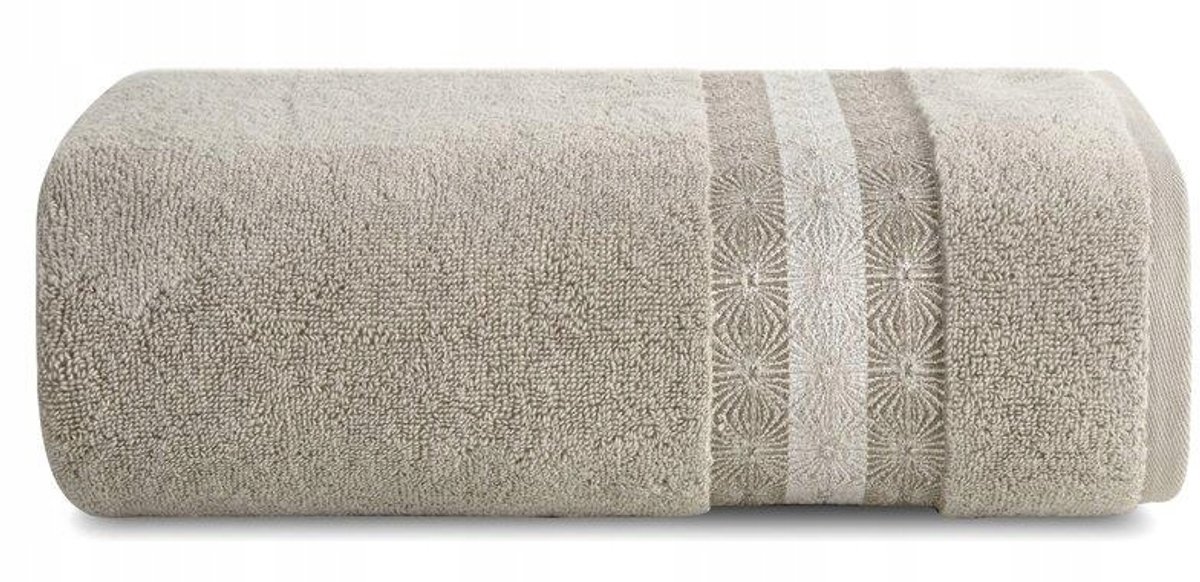 Malika Badhanddoek 50x90cm Katoen Beige 500 g/m² - Zacht & Absorberend