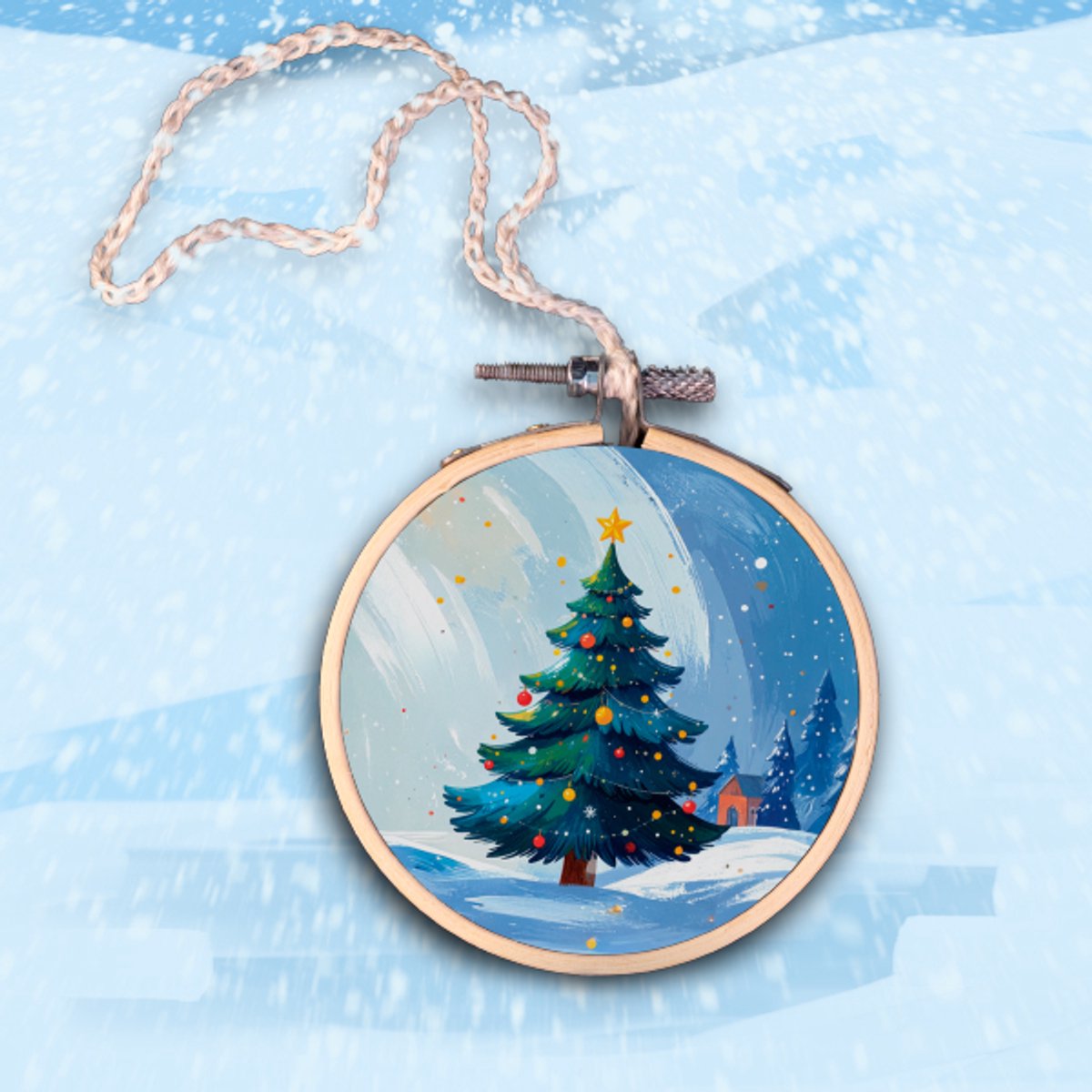 Ideasonthefloor.com - Kersthanger - Kerstboom - ∅ 8cm - Kerstillustratie