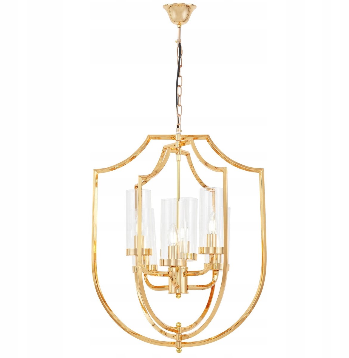 Moderne Gouden Hanglamp Glas LED 6xE14 - MEGI