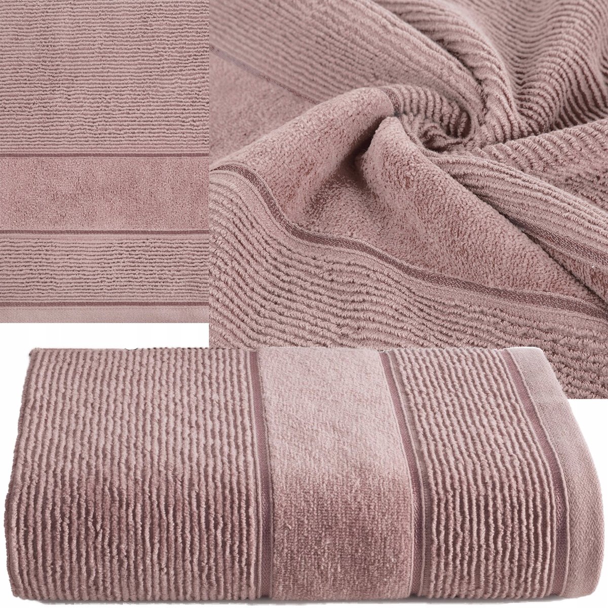 Zachte Katoenen Badhanddoek 50x90cm 500 GSM - Poederroze