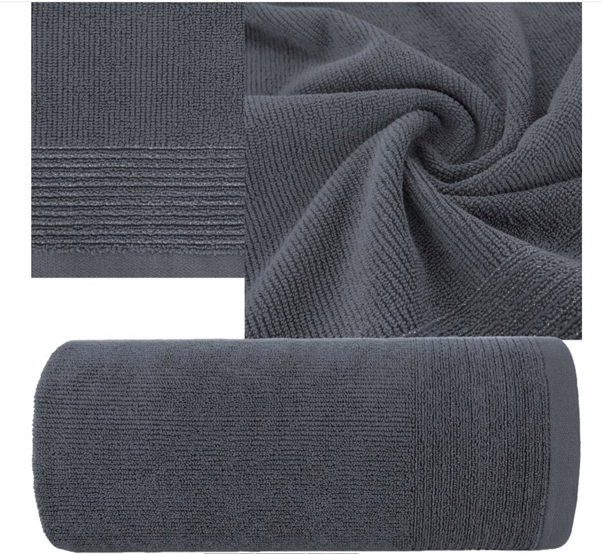 Luxe Katoenen Badhanddoek 70x140 cm - 500 GSM Staalgrijs