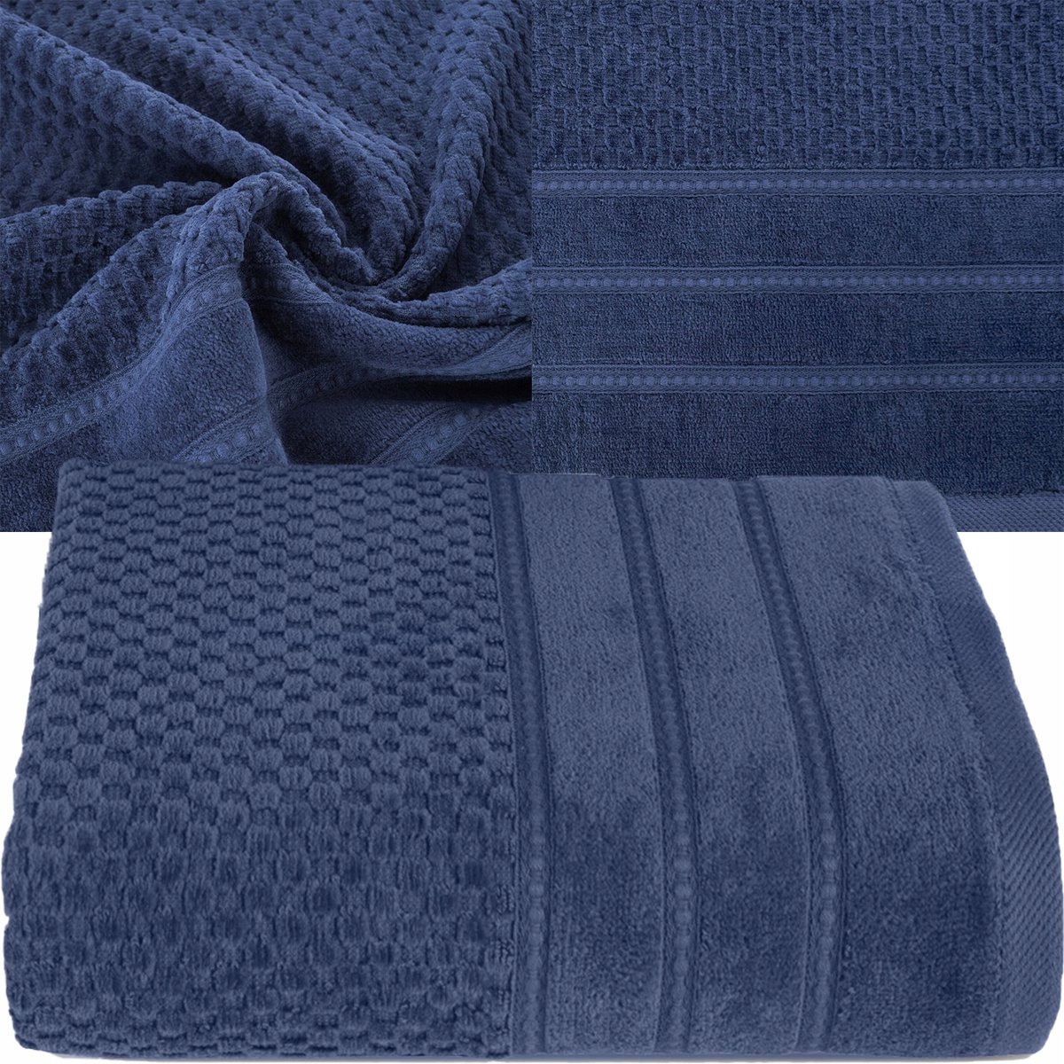 Katoenen badhanddoek 50x90cm - Navy Blauw