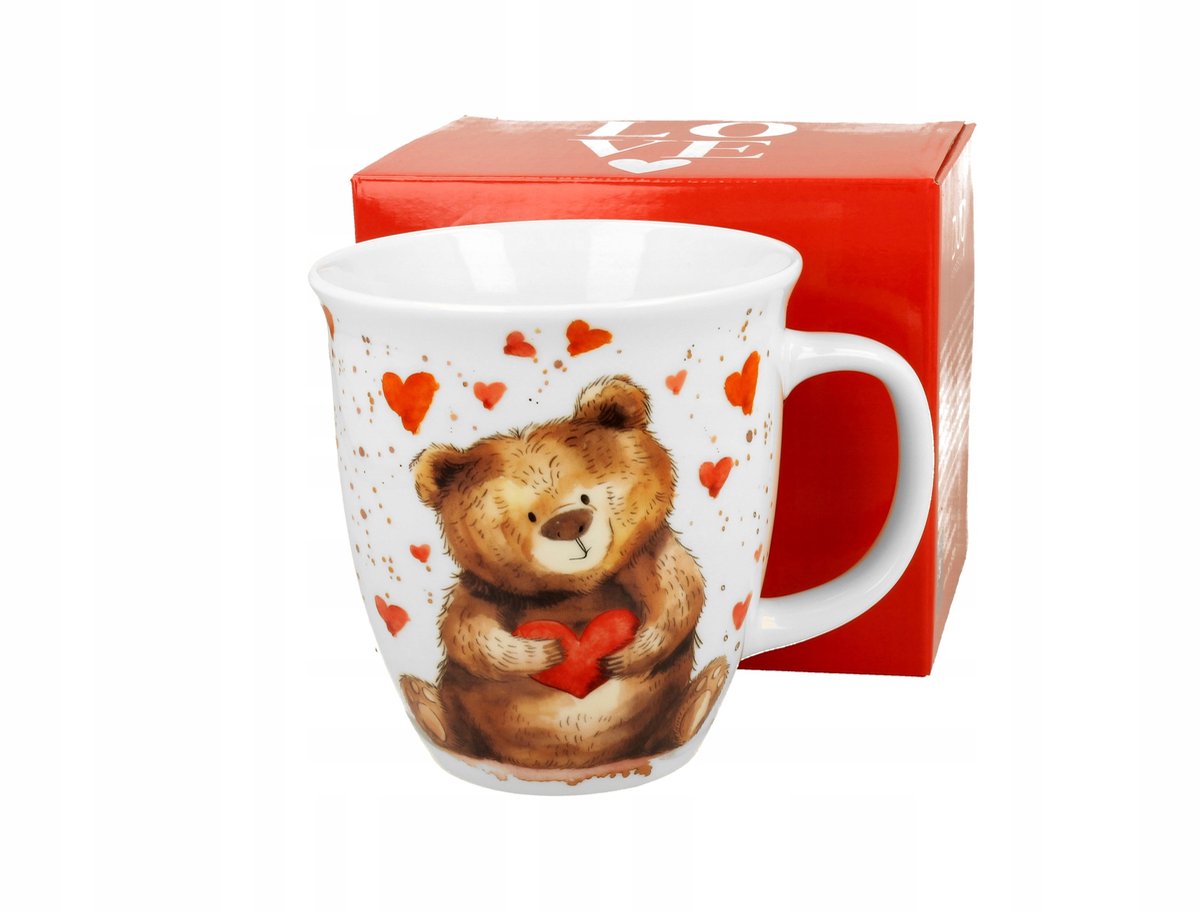 Grote Mok 650 ml 'Beer met Hart' - New Bone China Porselein