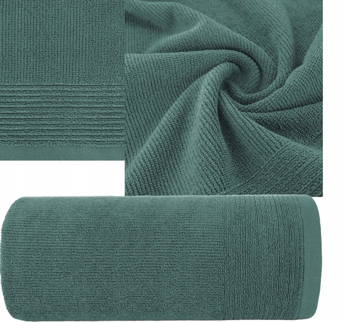 Zachte Katoenen Handdoek 30x50 cm - 500 gsm - Donker Mintgroen