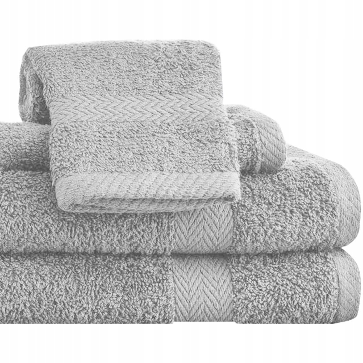 4-delige Handdoekenset Katoen 2x 70x140cm & 2x 50x100cm