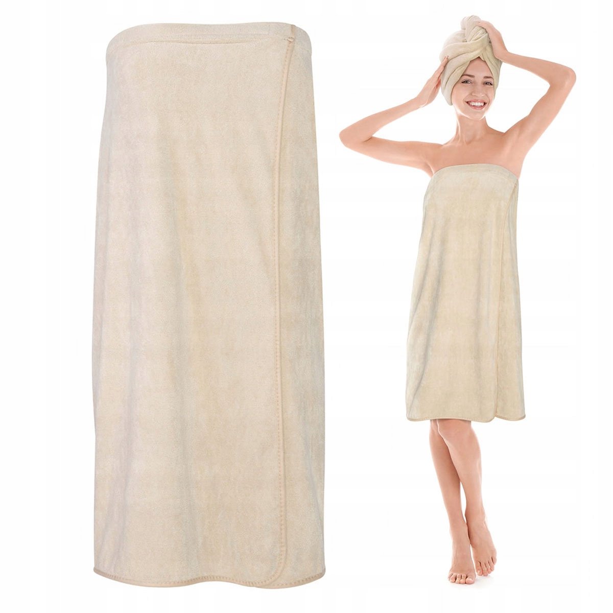 Dames Pareo Handdoek Sauna PAREO ACTIVE S/M Beige - Zacht & Comfortabel
