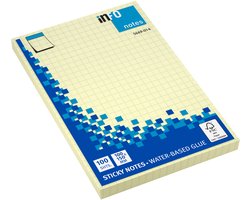 Info sticky notes - 100 vel - 100x150mm - geruit - geel - IN-5669-01-K