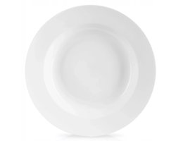 Diepe Porseleinen Dinerbord MONA 24,5 cm - Wit