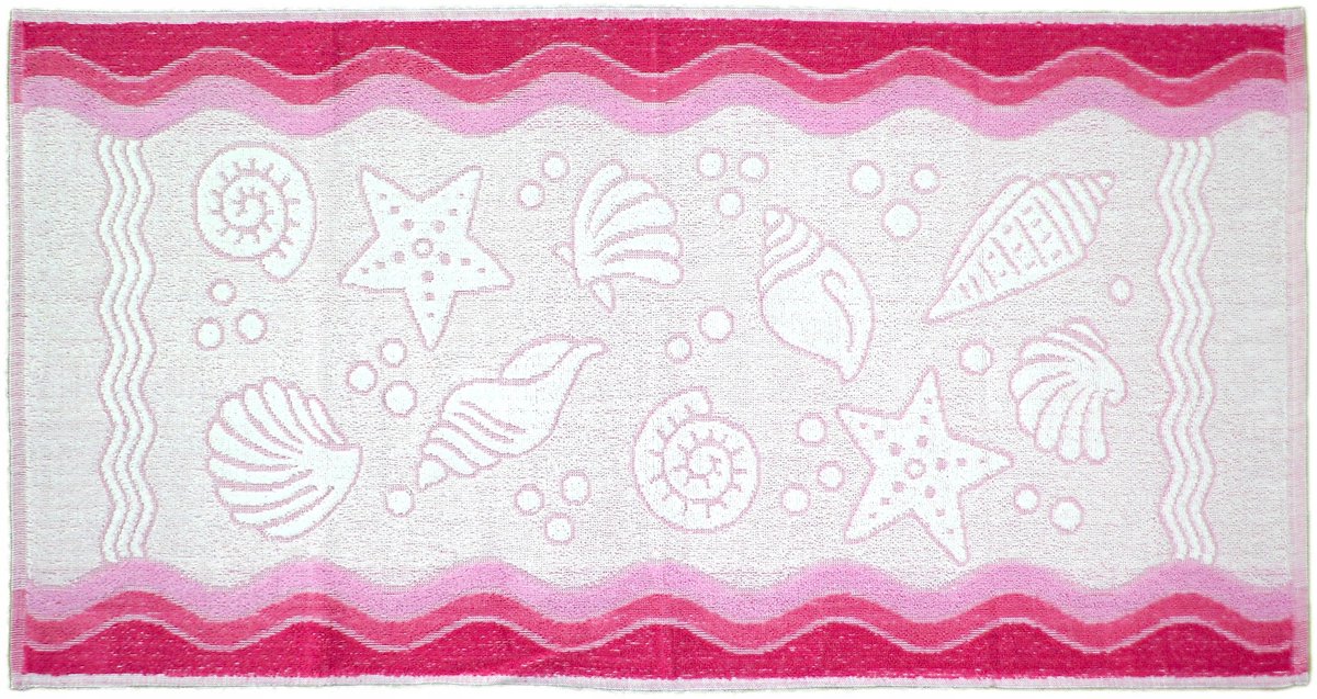 Greno Flora Ocean Badlaken 70x140cm - Zacht Roze Katoen