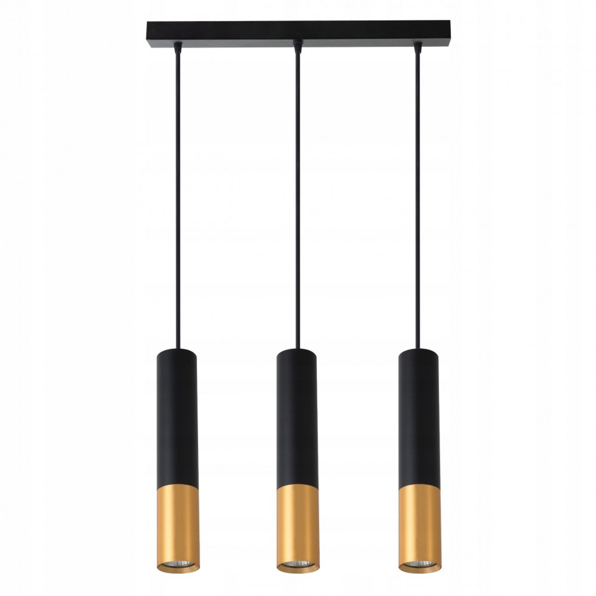 Zwarte LED-hanglamp GU10 - 3 lampen, verstelbaar, modern