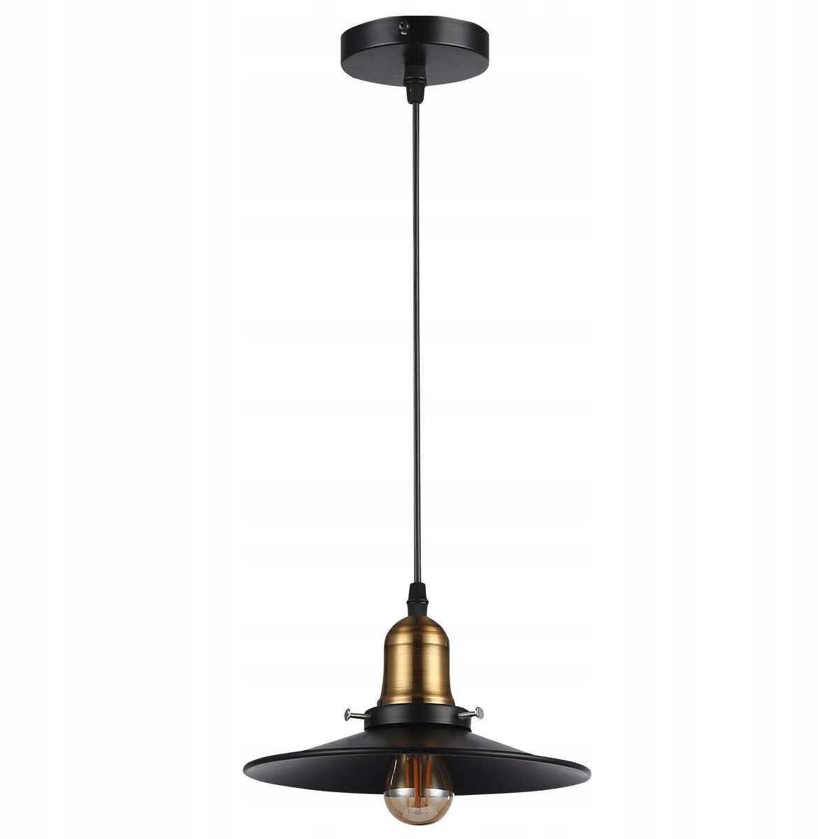 Loft Hanglamp Zwart Goud E27 LED - Stijlvolle Verlichting