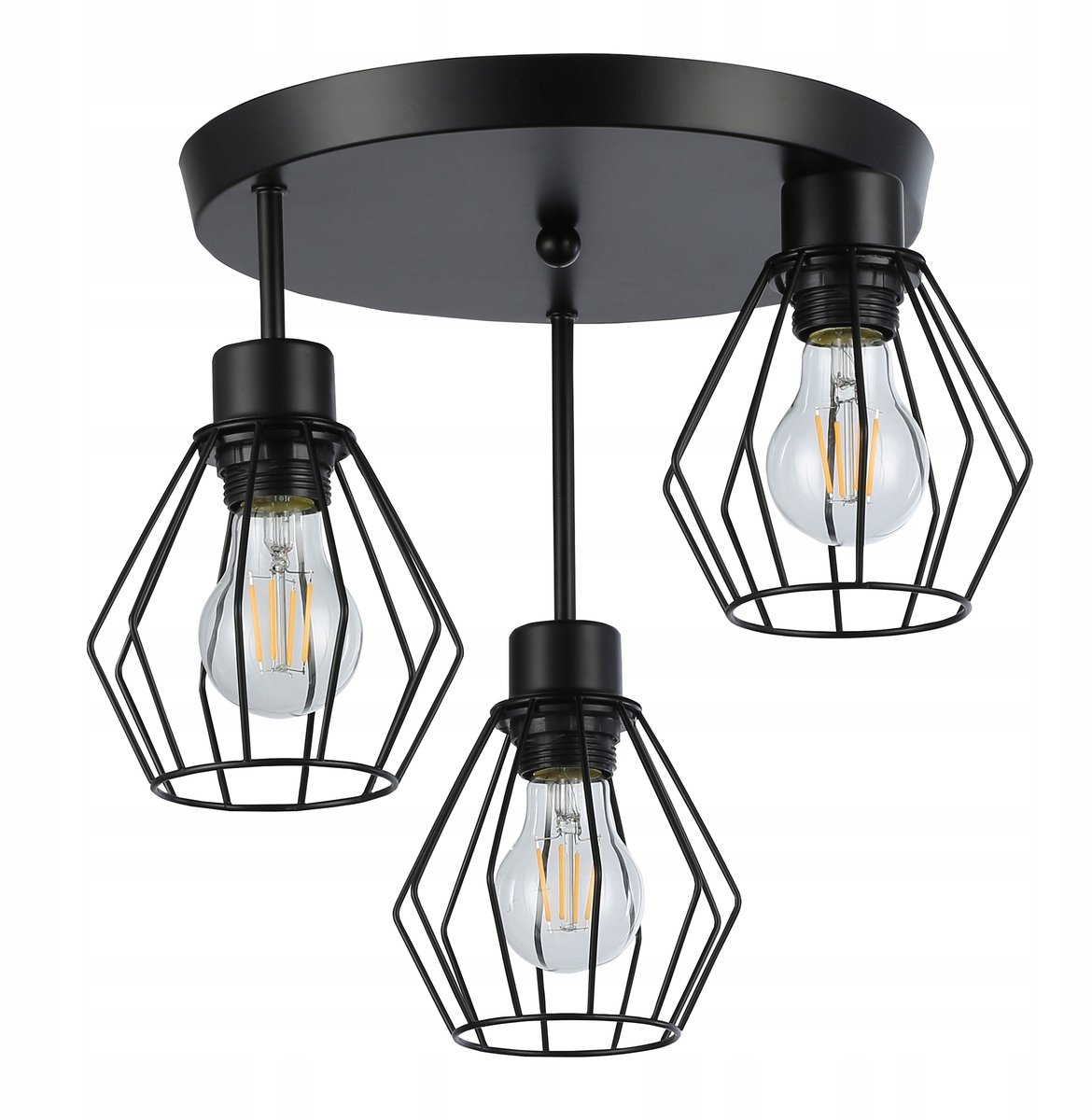 Masterled Otto Hanglamp Zwart E27 3-Lichts Metaal Loft