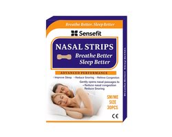 Sensefit - Anti Snurk - Neusstrips - Neusspreider - Anti Snurk Neuspleisters - Gevoelige Huid - mouth tape - neuspleisters - Goede Nachtrust - Huidvriendelijk - Ideaal bij Verkoudheid en Allergieën - breathe right - snurken - snurkpleisters