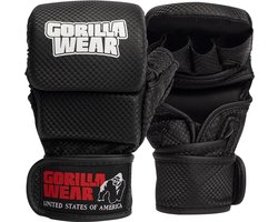 Gorilla Wear Ely MMA Bokshandschoenen - MMA Gloves - Zwart/Wit - M/L