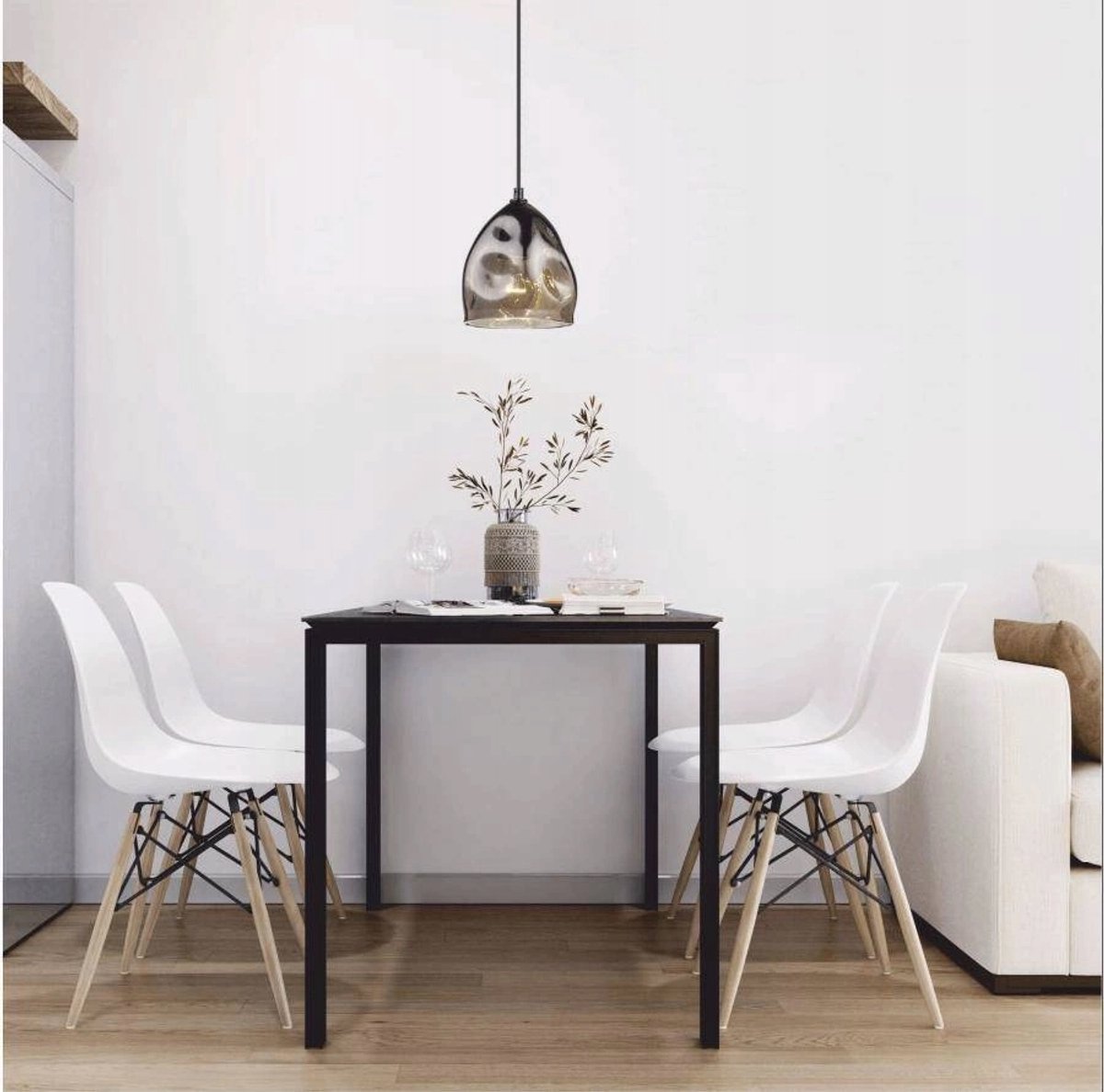 Melt 1 Hanglamp LP-126/1P - Stijlvol Zwart Glas & Metaal