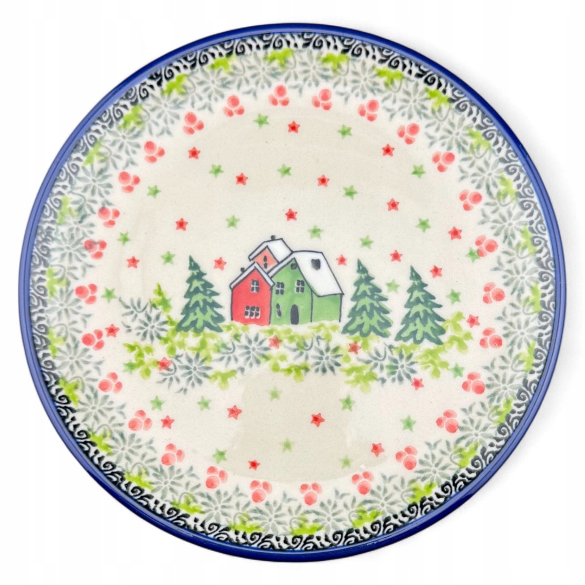 Uniek Bolesławiec dessertbord 15,5 cm - handgemaakte huisdecoratie