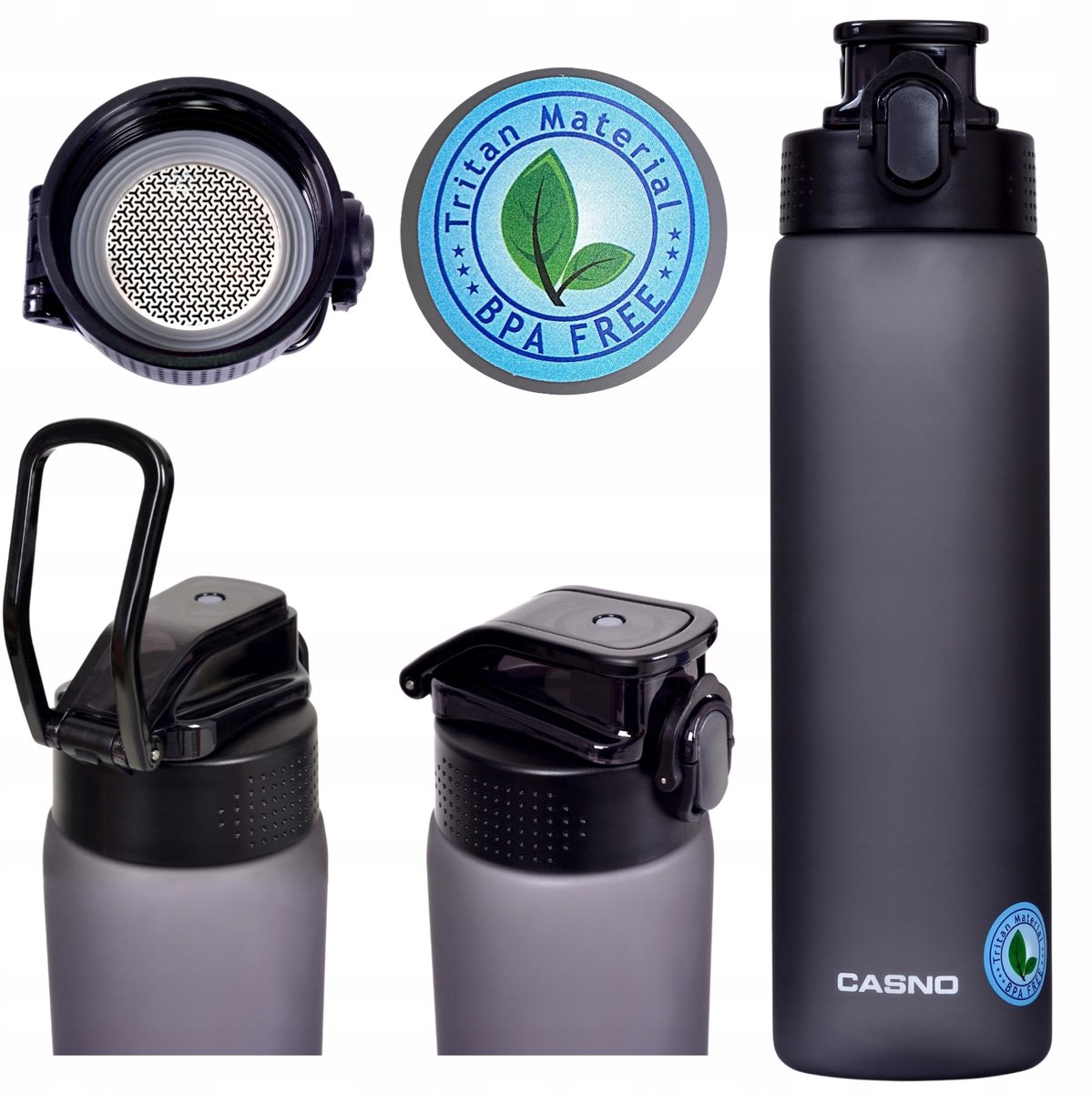 Casno Tritan Water Bottle 750ml met Maatstreep & Filter - BPA-vrij