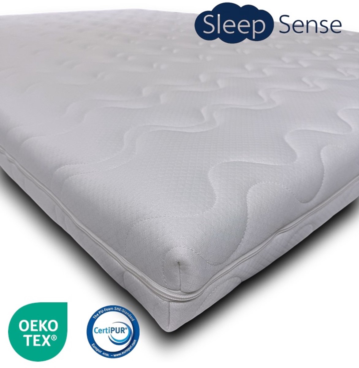Sleep Sense® topper - topdekmatras - topmatras - Hybrid Koudschuim HR50 - 140x200 - circa 7 cm dik - Anti Allergisch - Premium afritsbare hoes - 100% veilig