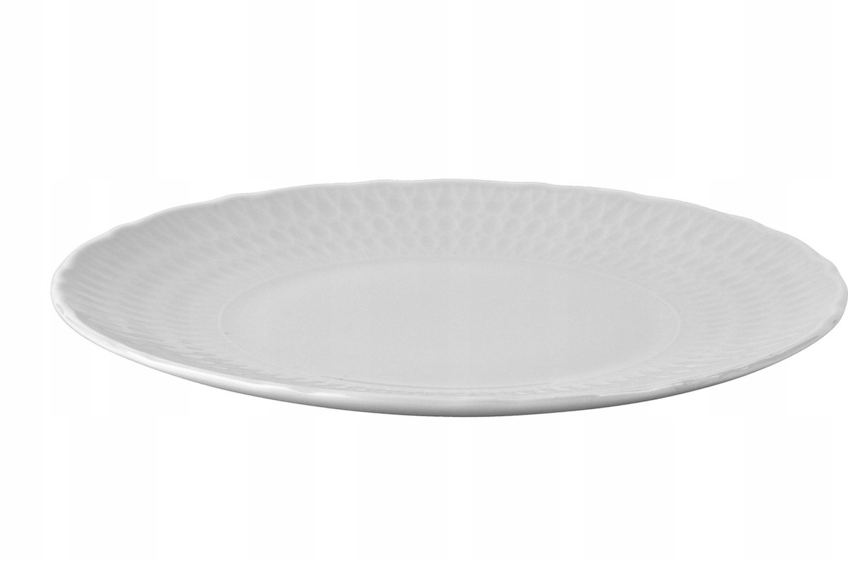 Sofia Wit Plak Talerz 21cm - Elegant porselein