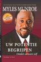 Boekomslag van "Uw Potentie Begrijpen" met Myles Munroe. 'Best Verkopende Auteur' badge.
