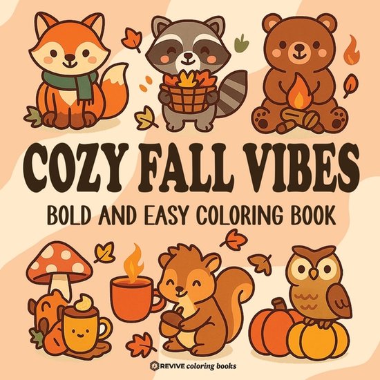 Bold & Easy Stress Relief Coloring Books- Bold & Easy Cozy Fall Vibes Coloring Book