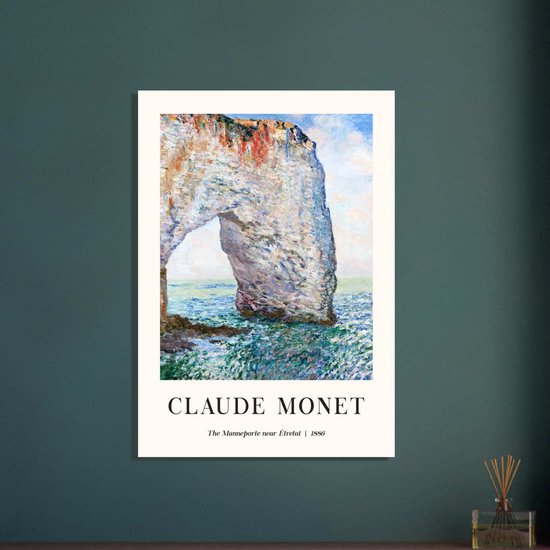 Affiche Claude Monet - Le Manneport près d'Étretat 50x70 cm - Décoration Salon - Décoration Chambre - Décoration - Décoration murale - Décoration murale Salon - Décoration murale Chambre - Décoration murale - Décoration murale Salon