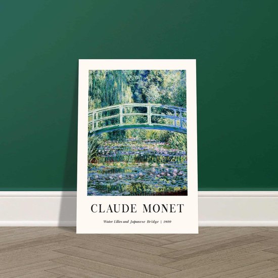 Affiche Claude Monet - Water et Bridge Japonais 50x70 cm / 20x28″ - Décoration Salon - Décoration Chambre - Décoration - Décoration Décoration murale - Décoration murale Salon - Décoration murale Chambre - Décoration murale - Décoration murale Salon