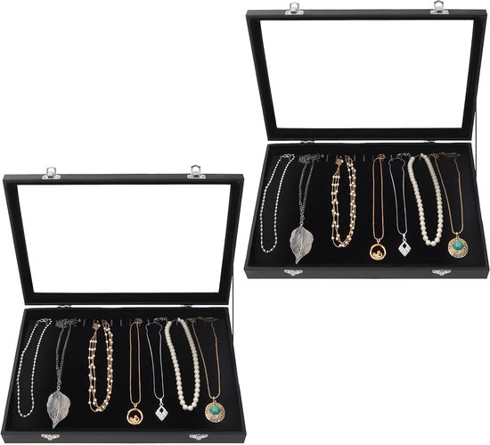Sieraden Organizer Stand Ketting Display Lade PU Leer Stapelbaar 18 Haken Ketting Sieraden Lade Showcase Display Organizer Houder for Dressoir Decoratieve Opslag Enkele Plaat Ketting displaystandaard Sieraden Organizer Stand Ketting Display Lade PU Leer Stapelbaar 18 Haken Ketting Sieraden Lade Showcase Display Organizer Houder for Dressoir Decoratieve Opslag Enkele Plaat Ketting displaystandaard