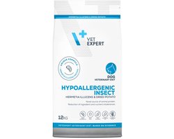 VetExpert Veterinary Diet - Hypo Insect - Droogvoer voor Honden - Hypoallergeen - Insecteiwit - Voor Gevoelige Spijsvertering - 12 kg