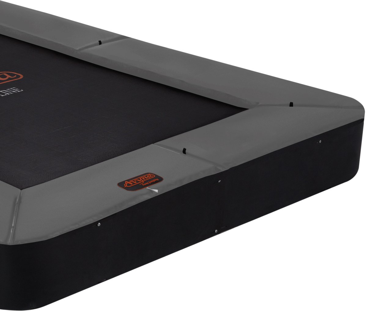 Avyna Trampoline Rand FlatLevel 275x190 cm – Grijs – Rechthoekige Beschermrand – Sterk & Duurzaam – Voor FlatLevel Trampolines