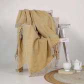 Plaid MORBI Katoen 130 x 180 cm Beige