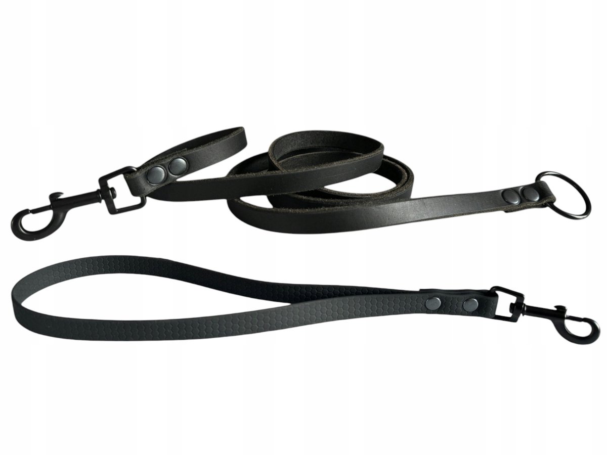 Luxe Zwarte Leren Hondenhalsband - Sterk & Waterdicht