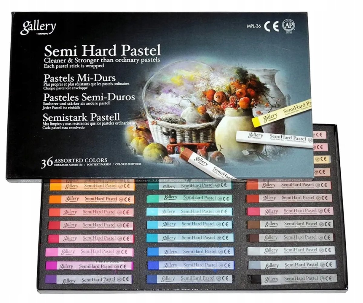 Mungyo Droge Halfharde Pastels, Set van 36 Kleuren