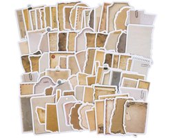 Scrapbook-stickerset, 80 stuks scrapbook-accessoires, vintage scrapbook-stickers, beschrijfbare Bullet Journal-accessoires voor dagboek, stempel, fotoalbum, scrapbook