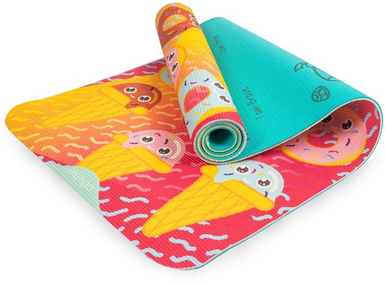 Yogamat voor Kinderen - Thema: Ijsjes / Lollipop - Yoga voor Kinderen - Kinderyoga - Yoga / Mindfulness voor Kinderen - Yoga voor Peuters, Kleuters & Kinderen van Hallo Mundo Kids. — afbeelding 4