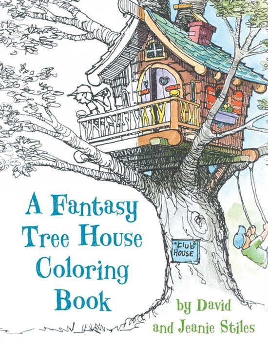 A Fantasy Tree House Coloring Book - cover