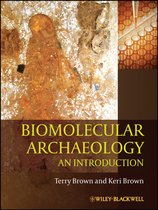 Boekomslag van Biomolecular Archaeology met een oude mummie en laboratoriumapparatuur.
