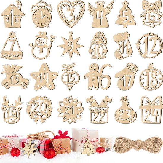 Advent cijfers goud | 1-24 • Creatief en Kado | Kado & Traktatie Shop
