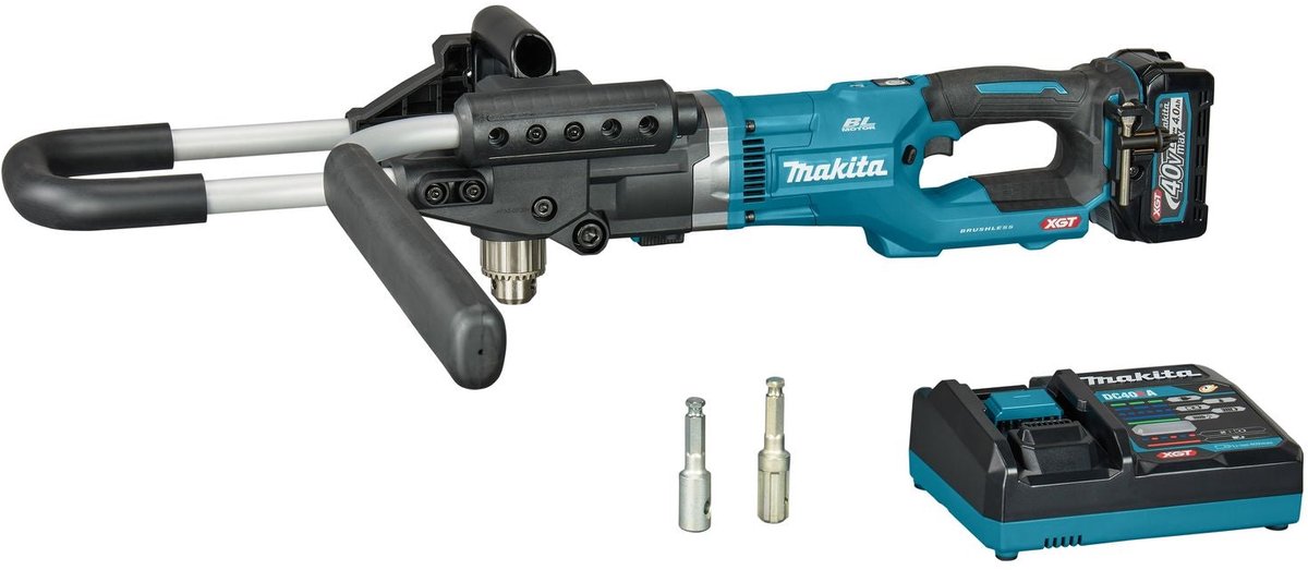 Makita DG001GM105 XGT 40V Max Li-Ion Accu Grondboor Set (1x 4,0Ah) Incl. Adapter A En D - 13mm - Koolborstelloos