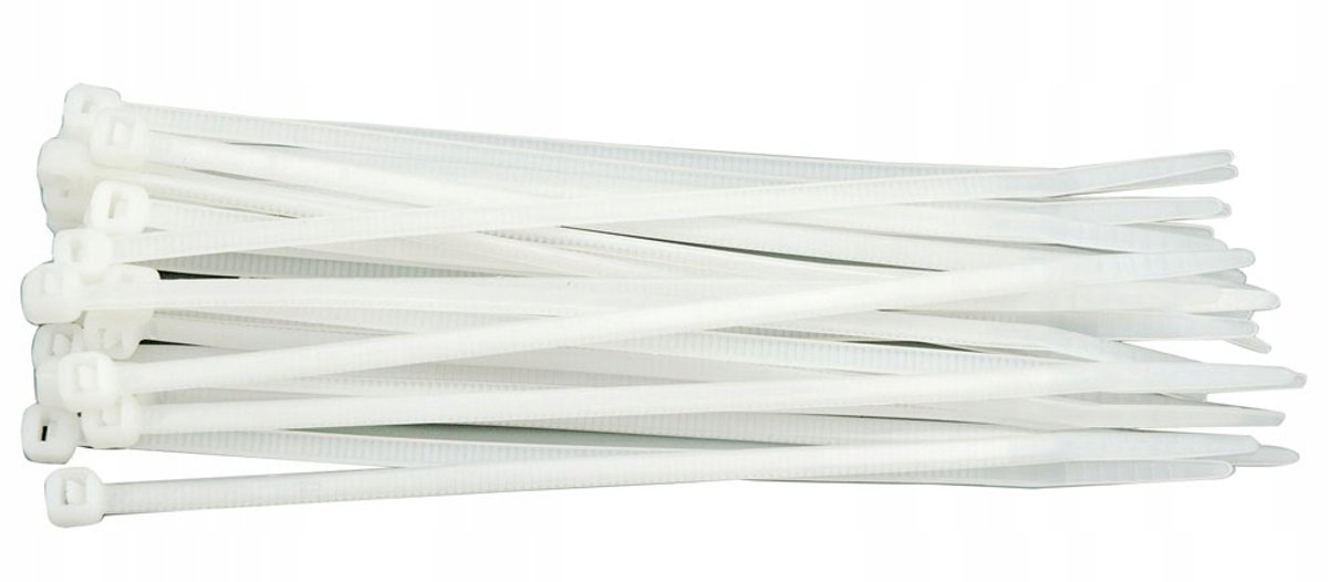 Witte Kabelbinders 3,6x140mm - 100 Stuks