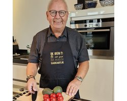 Keukenschort met grappige tekst bedrukt ik ben het mooiste cadeau dit jaar | katoenen Keuken BBQ Schort Kookschort Kokschort aankondiging bekendmaking zwangerschap voor de liefste aanstaande baby Mama / papa/ oma / opa worden vrouw dames man heren