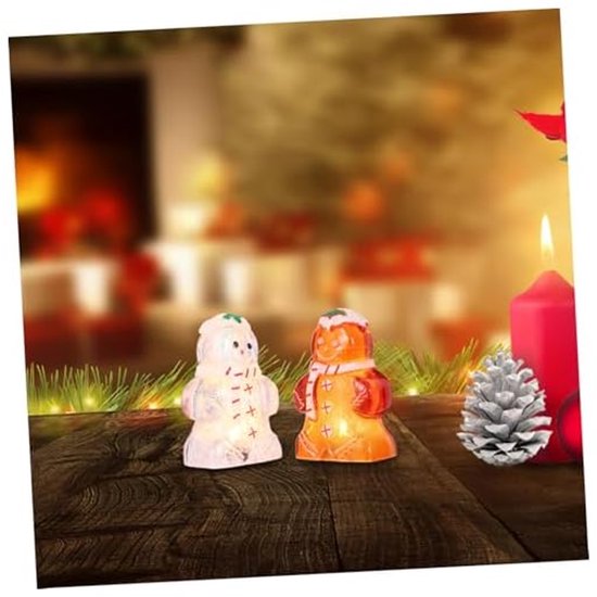 stuks LED-kerstkruidenfiguren voor binnen, tafeldecoratie, zachte nachtlampjes, creëer een feestelijke sfeer, verzacht de slaap, kerstfiguren — afbeelding 3